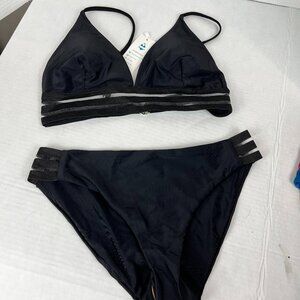 Women's black 2 pc Beach Sissi Bikini Size S
